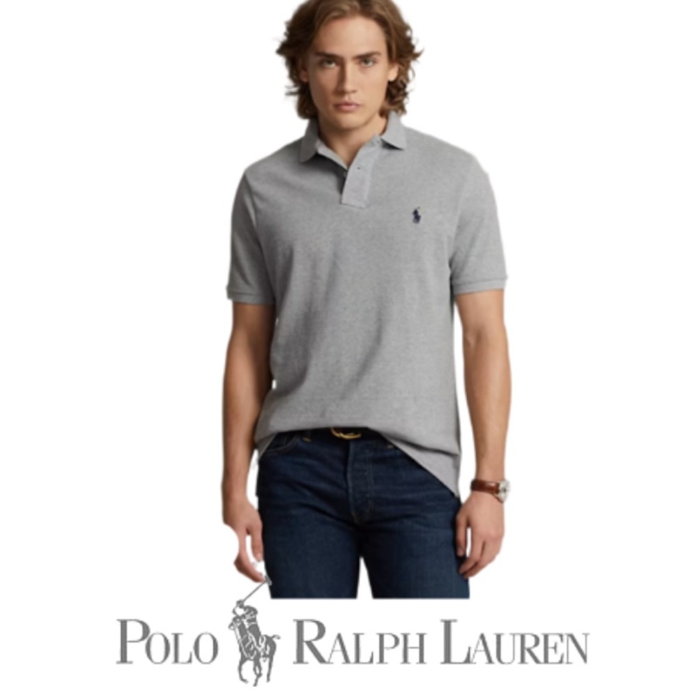 POLO RALPH LAUREN | Iconic Mesh Polo Shirt Gray
Navy Pony Classic Fit Preppy XL